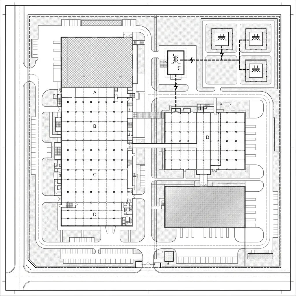 Land layout, power connection and mechanical specifications for a 72 CuM AAC plant